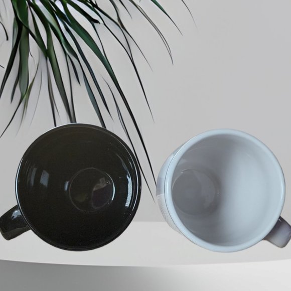 DAT'L DO IT INC.  His & Hers Painted Detail Ceramic Cups 5" High - Picture 2 of 5